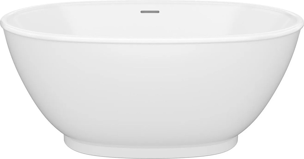 Wanna wolnostojąca owalna - 186 l - 130 x 70 x 57 cm - Biały z połyskiem - Akryl - MOBULA