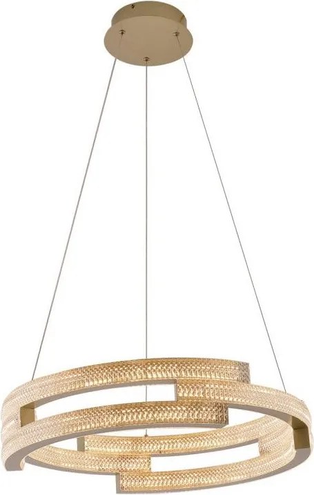 Żyrandol LED na lince TARJA LED/36 W/230 V 3000/4000/6000 K śr. 60 cm złoty