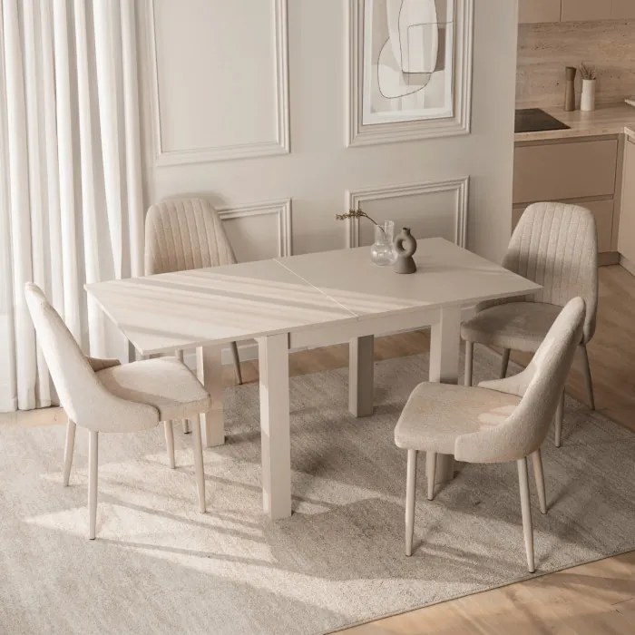 Stół Kwadratowy Rozkładany MAX 80-160 cm Kaszmir Nowoczesny