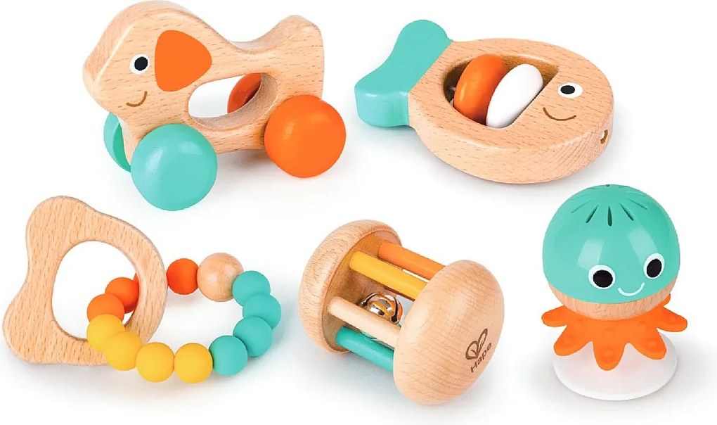 Drewniane pudełko na zabawki sensoryczne I wieku