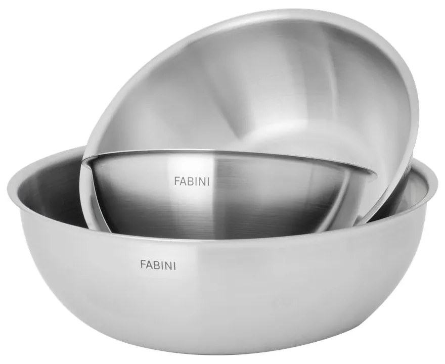 Misy ze stali nierdzewnej w kolorze srebra zestaw 3 szt. ø 25,5 cm Lucca 3.0 – FABINI