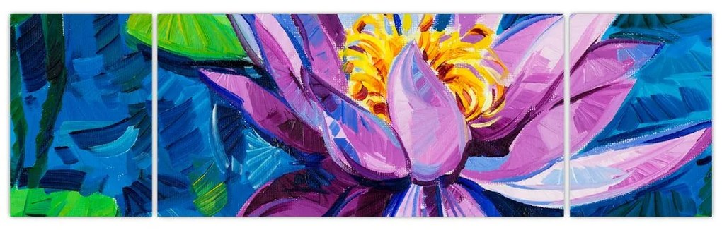 Obraz lilii wodnej na wodzie (170x50 cm)