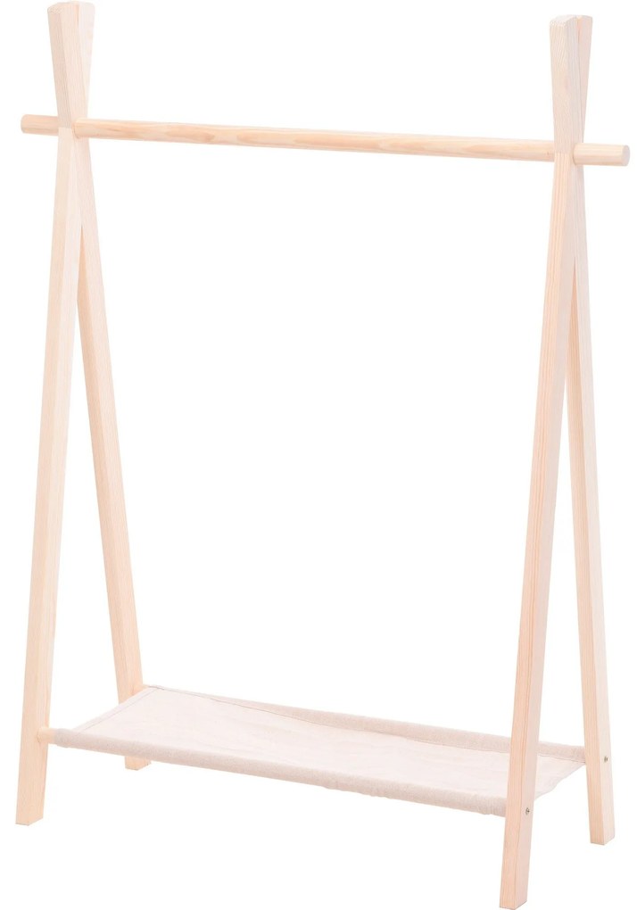 Wieszak na ubrania dla dzieci, 80 x 30 x 100 cm, drewniany