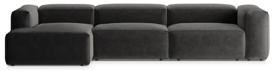 Ciemnoszary narożnik (lewostronny/z szezlongiem) Bergano – Cosmopolitan Design