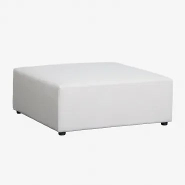 Pufa 90x90 Cm Do Sofy Modułowej Kata Tkaniny Beżowy Krem - Sklum