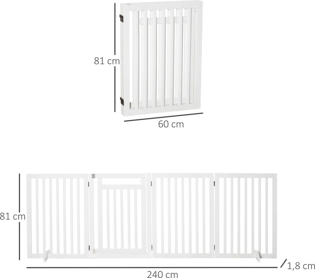 ogrodzenia dla bydla PawHut® ogrodzenie dla zwierząt małe średnie duże Bramka zabezpieczająca Składane nóżki podporowe 81 cm Bialy | Aosom PL