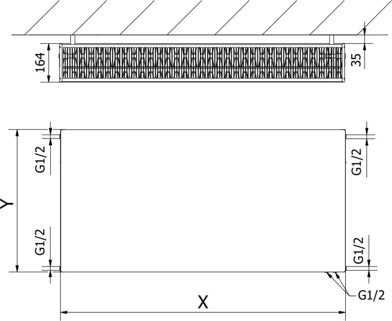 Mexen Flat CVF33 grzejnik płytowy 300 x 800 mm, podłączenie dolne, 992 W, biały - W633F-030-080-00
