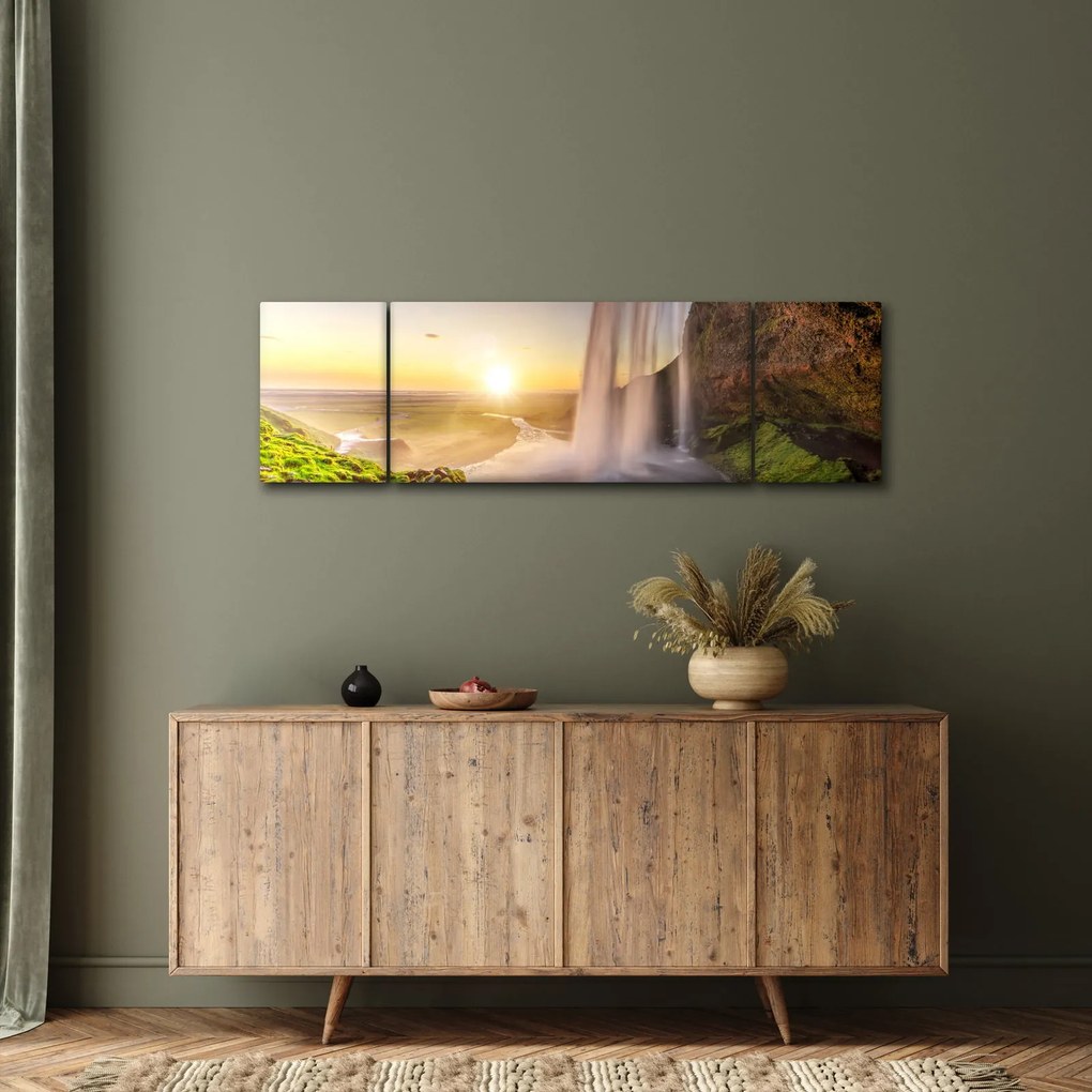 Obraz - Seljalandsfoss od tyłu jaskini (170x50 cm)