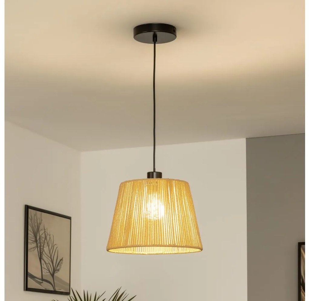 Brilagi - LED Żyrandol na lince CERIA BOHO 1xE27/40W/230V śr. 28 cm brązowy
