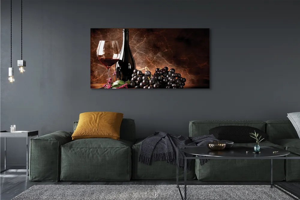 Duży obraz na płótnie Rubinowe Wino W Kieliszku