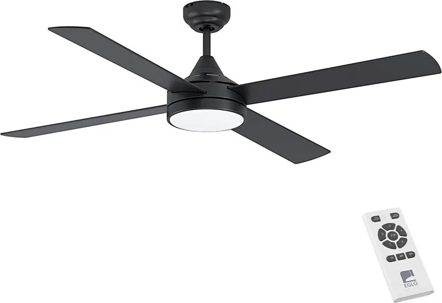 Eglo 35085 - LED Ściemniany wentylator sufitowy TRINIDAD LED/20W/230V + pilot czarny