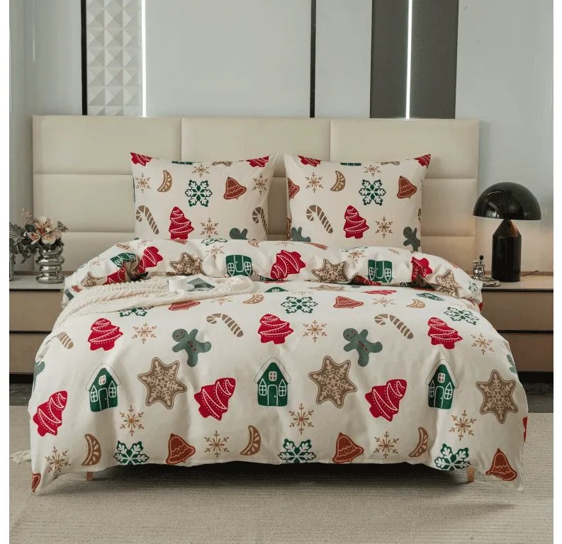 PrzytulneMieszkanie.pl PrzytulneMieszkanie.pl Flanelowa pościel z mikrofibry HOLLY kremowa Rozmiar pościeli: 70 x 90 cm | 140 x 220 cm