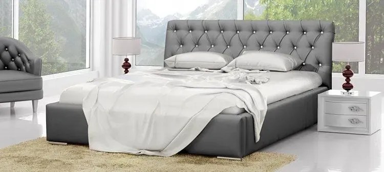 Pikowane łóżko ze stelażem 180x200 K3-W42