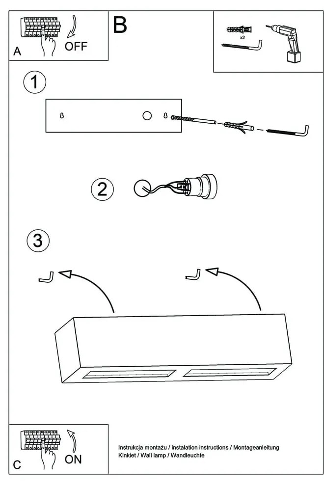 Kinkiet ceramiczny Sollux Vega