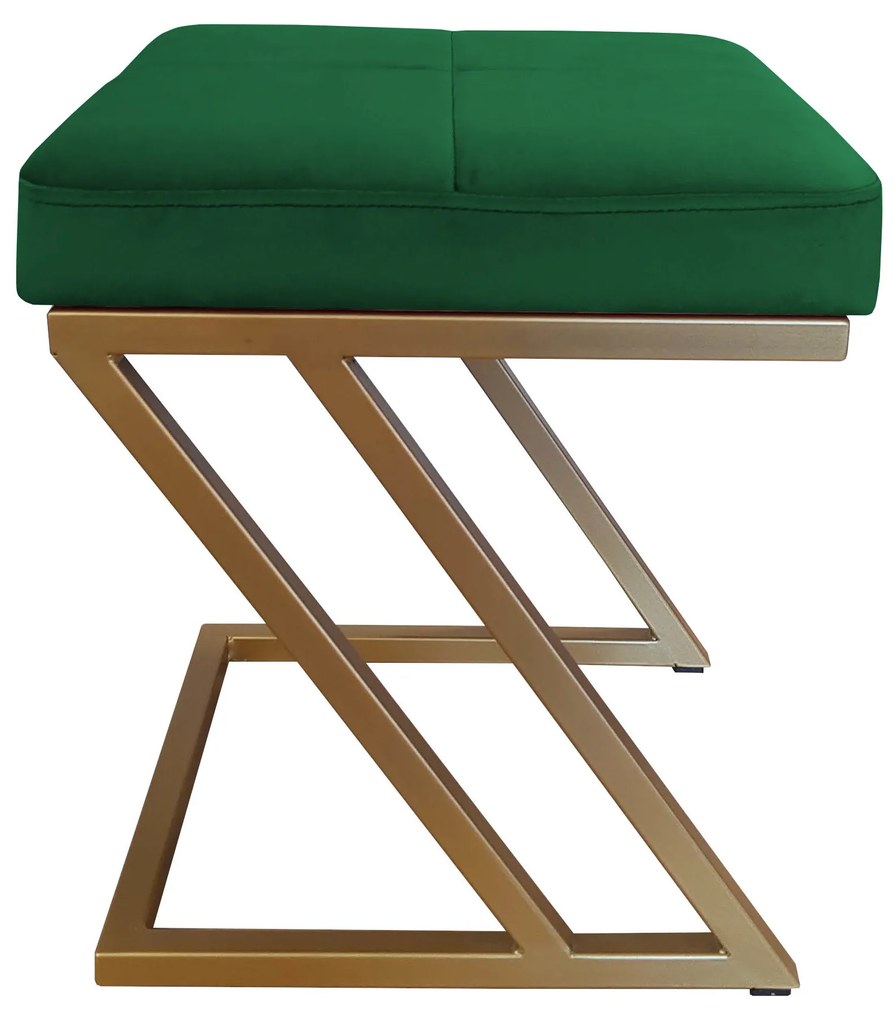 Pufa ZETA LOFT taboret podnóżek podstawa złota MG25