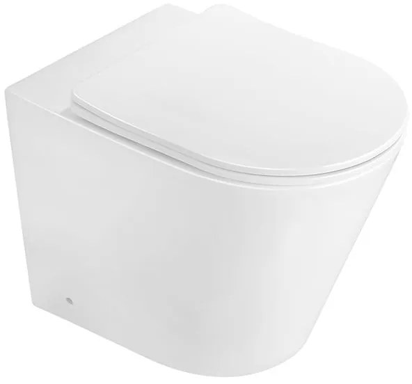 Mexen Rico miska wc stojąca Rimless z deską wolnoopadającą slim, duroplast, biała połysk - 32724000