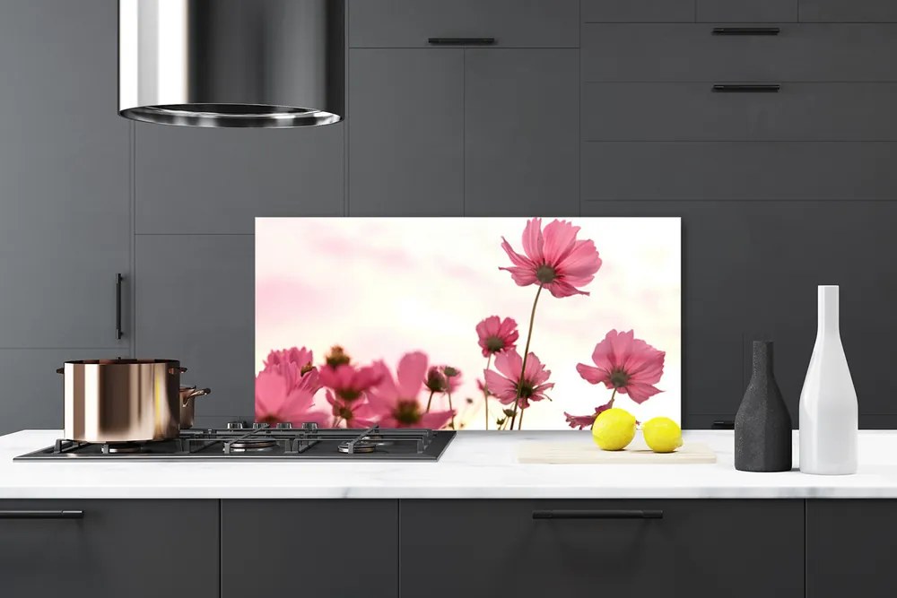 Szkło do Kuchni na Ścianę Pastelowy Akcent Roślinny