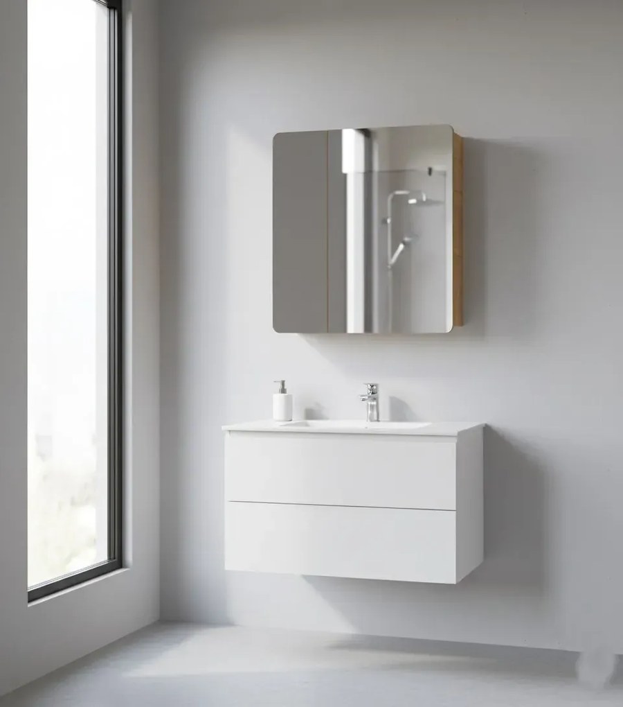 Szafka Lazienkowa Z Lustrem F3-H33