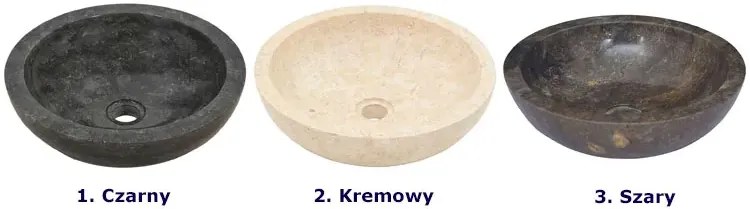 Kremowa umywalka z marmuru - Bitos