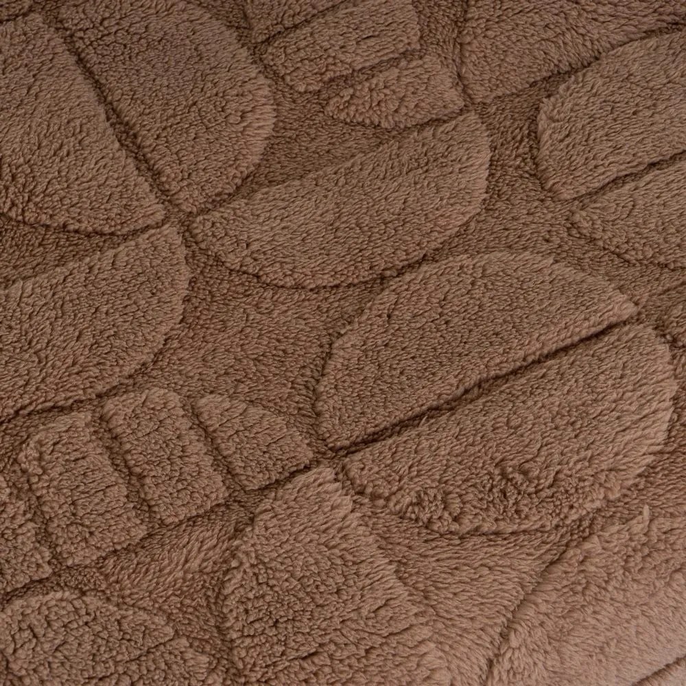 Brązowy koc z mikropluszu 130x160 cm Mid Century – Casa Selección