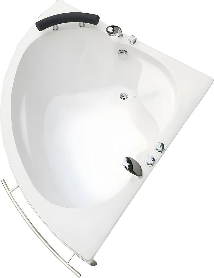 Wanna narożna NAVONA z kranami - 263 l - 135 x 135 x wys.54 cm