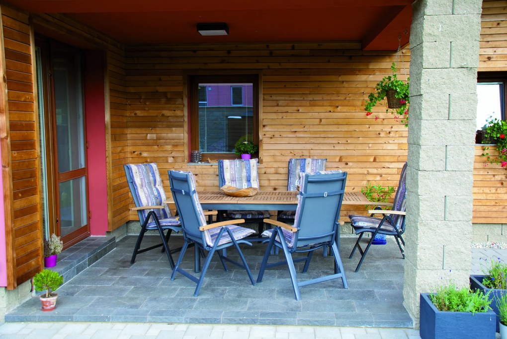 CONCEPT FSC® - stół rozkładany z blatem tekowym - Towar z drobną wadą (N592)