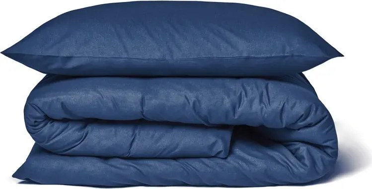 PrzytulneMieszkanie.pl PrzytulneMieszkanie.pl Bawełniana pościel CALMORA ciemnoniebieska Rozmiar pościeli: 2 szt 70 x 90 cm | 160 x 220 cm