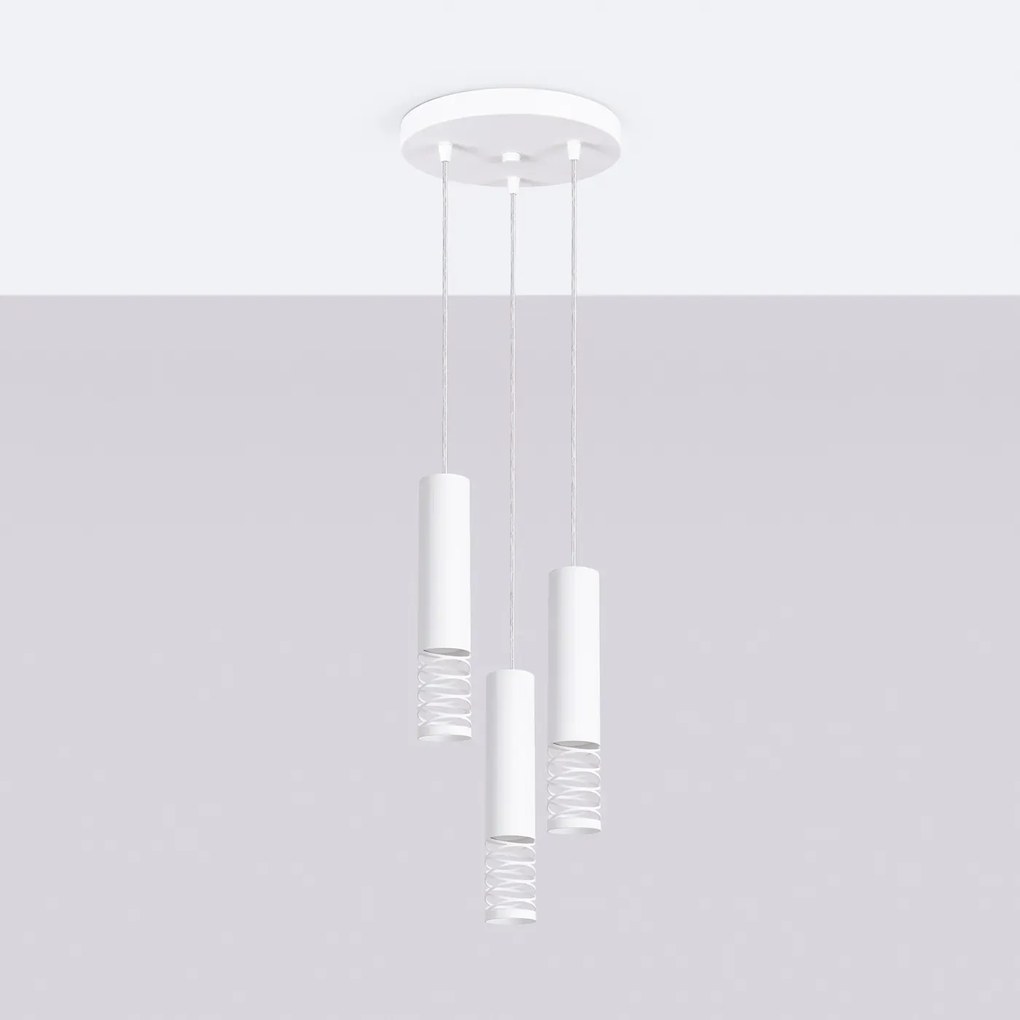 Lampa wisząca LAMI 3P biała SOLLUX LIGHTING