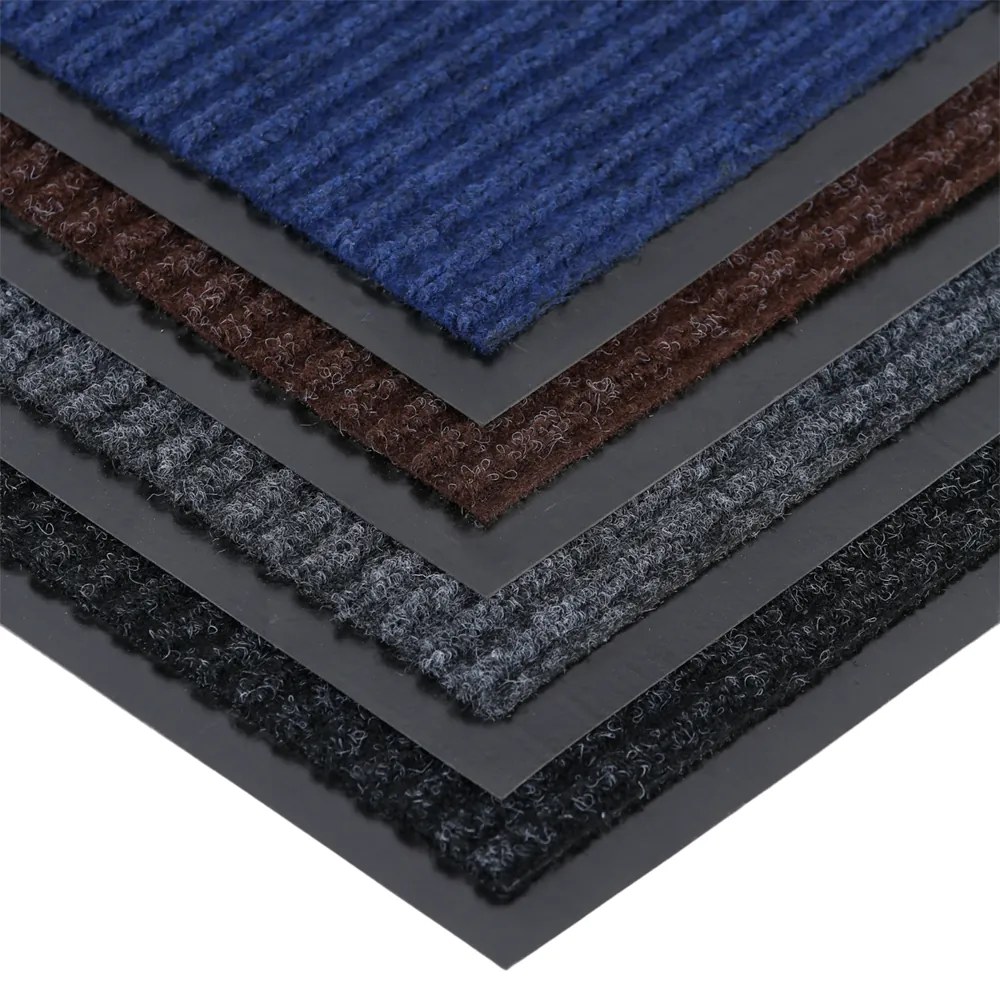 Trwała mata wejściowa z PVC 1+1 GRATIS, dywanowa, 90 x 120 cm, szara