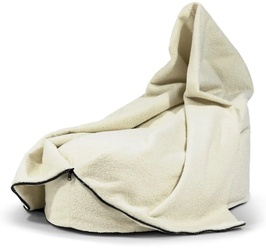 Jasnoszary dziecięcy worek do siedzenia z materiału bouclé Cocoon 80 – SLOWDOWN