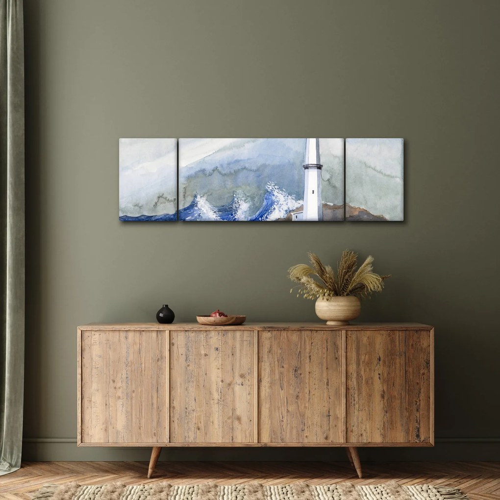 Obraz malowania latarni morskiej (170x50 cm)