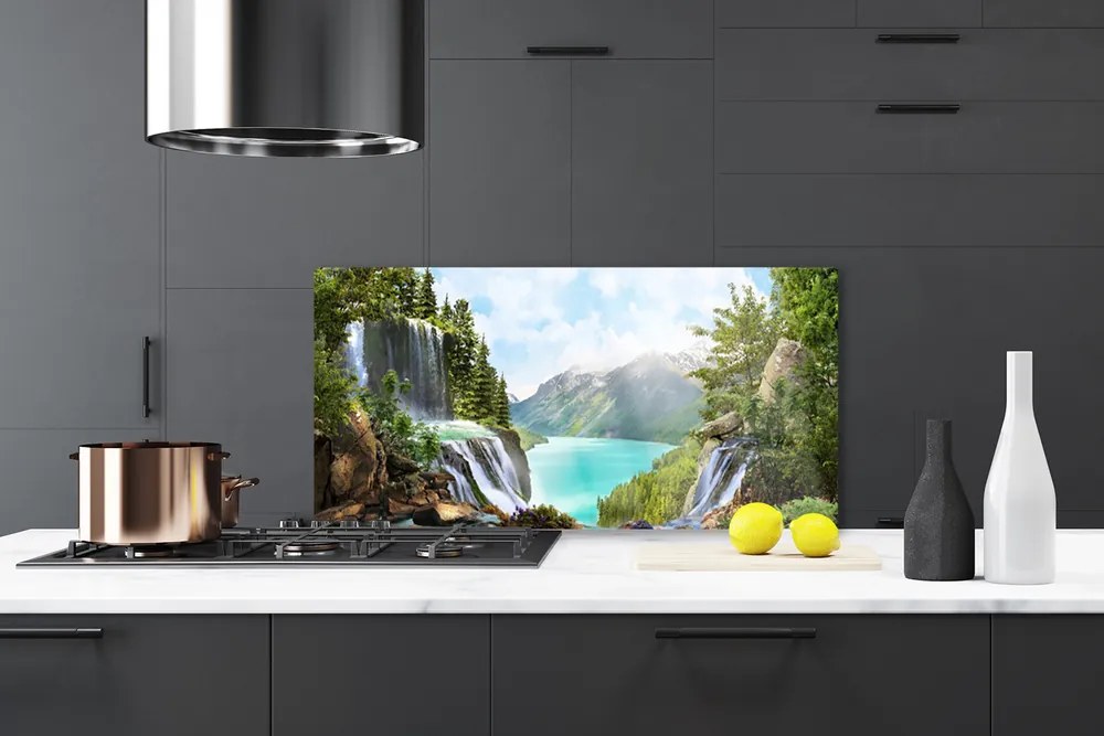 Panel Szklany Kaskada nad Błękitną Zatoką