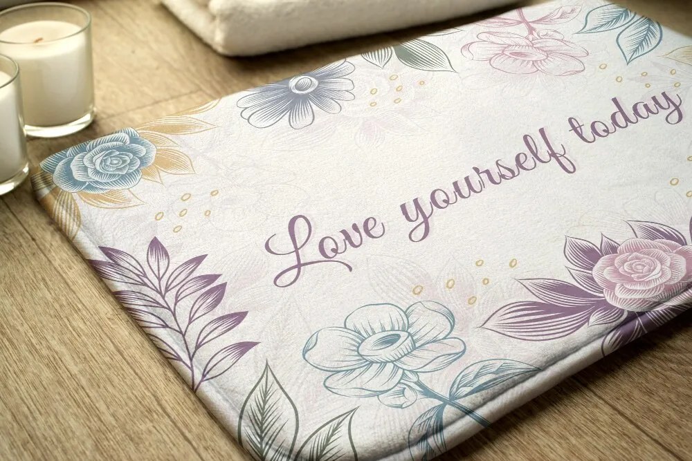 Dywanik antypoślizgowy do łazienki Dywanik antypoślizgowy do łazienki Kwiatowy wzór