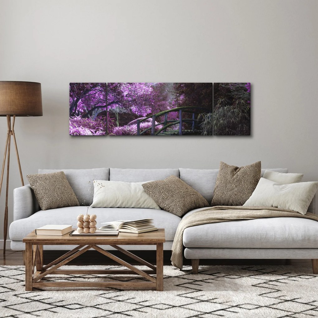 Obraz - fioletowe drzewa (170x50 cm)