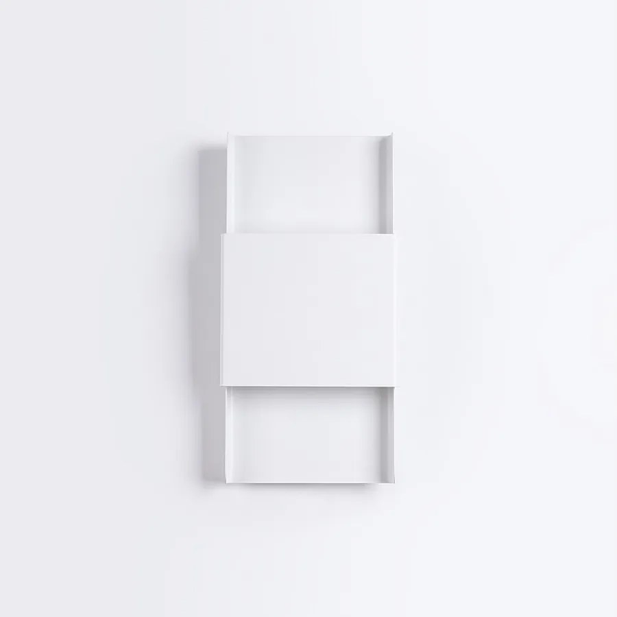 Kinkiety nowoczesny Zelfon, stal - 2 źródło światła 4000K - L.20 x H.40 cm - biały