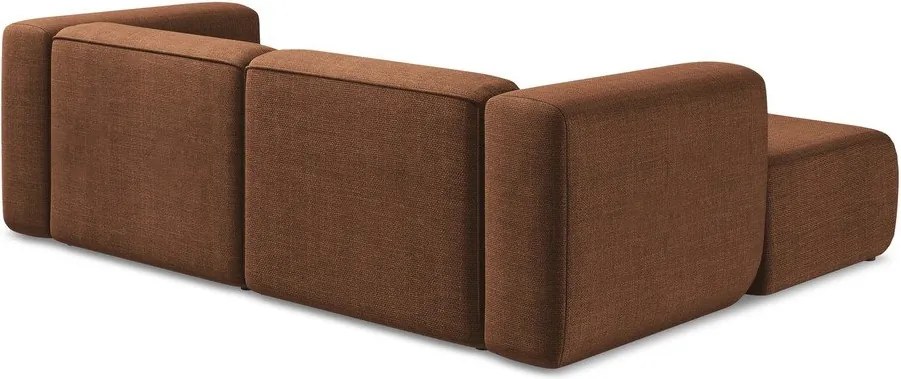 Narożnik (lewostronny/z szezlongiem) w kolorze terakoty Ekahi – Makamii