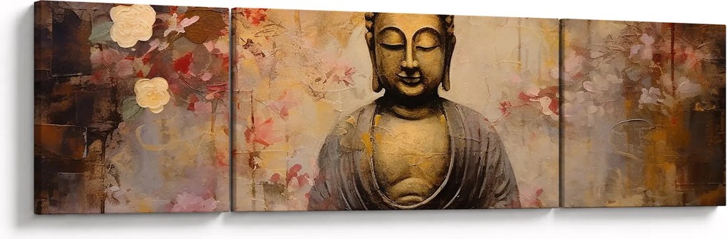 Obraz - Budda, malarstwo (170x50 cm)