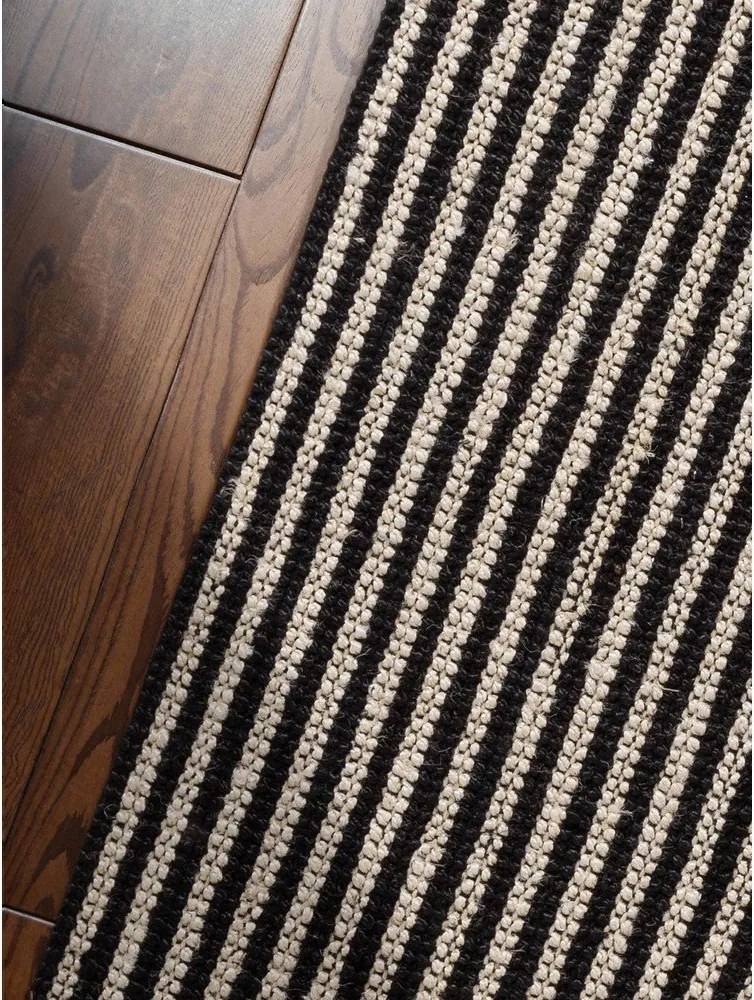 Czarny dywan z juty tkany ręcznie 160x230 cm Harvest Ebony – Elle Decoration