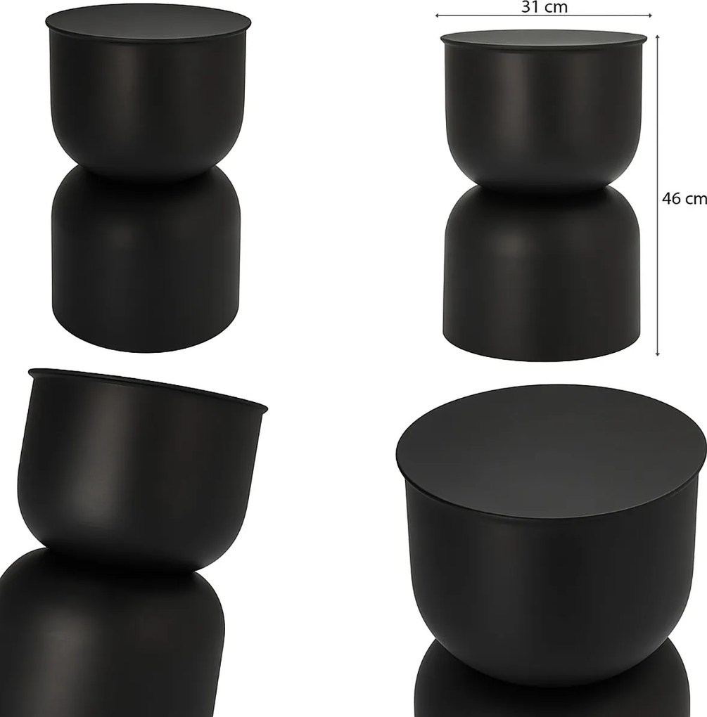 Stolik kolumna DISA, matowy, Ø 31 cm