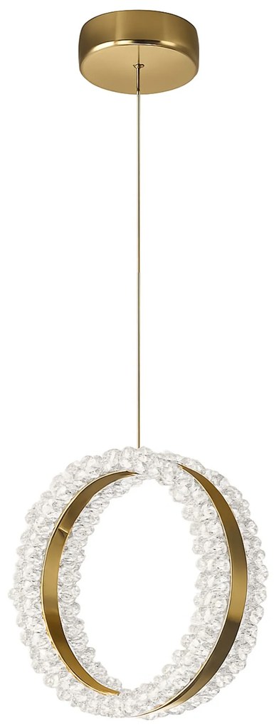 LAMPA SUFITOWA WISZĄCA LED LHJ098-CP ZŁOTA
