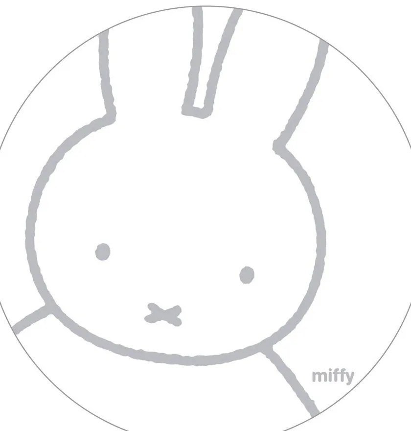 Biały/szary ochraniacz do łóżeczka z mieszanki bawełny 96 cm Miffy – Roba