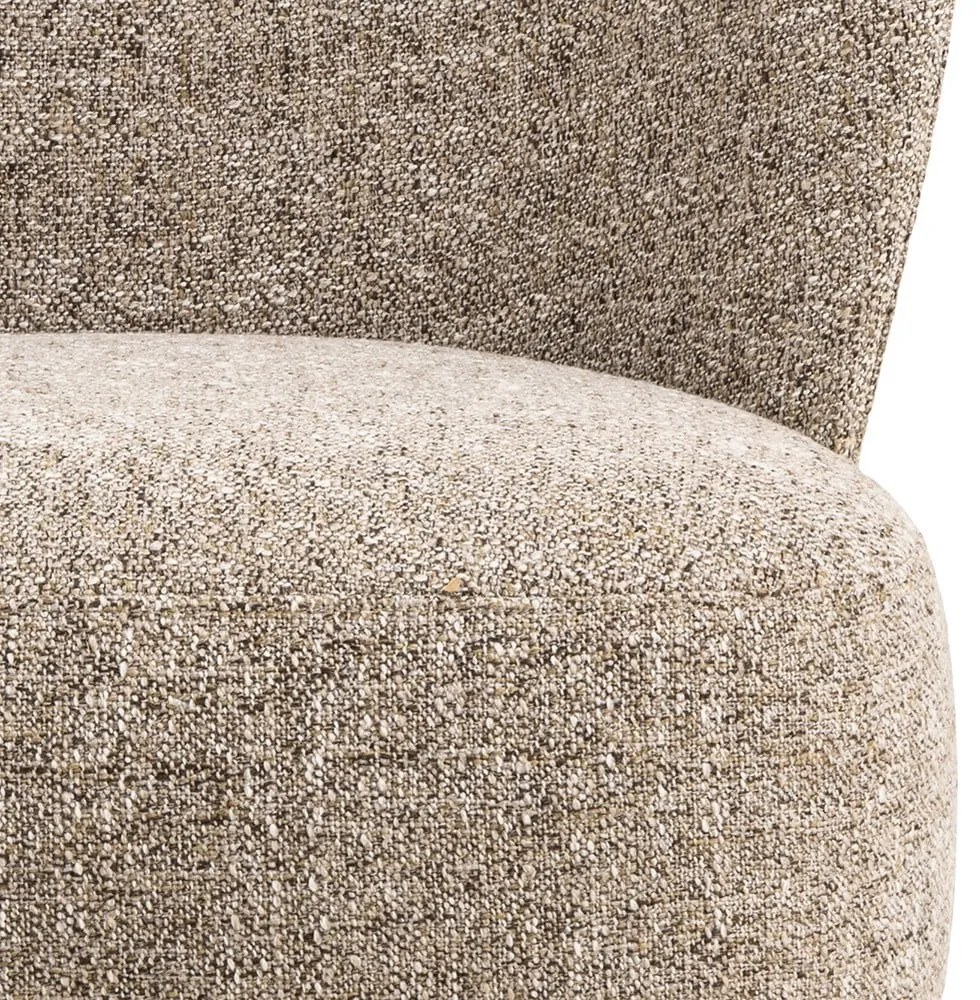 Beżowy fotel z materiału bouclé Elmont – Actona