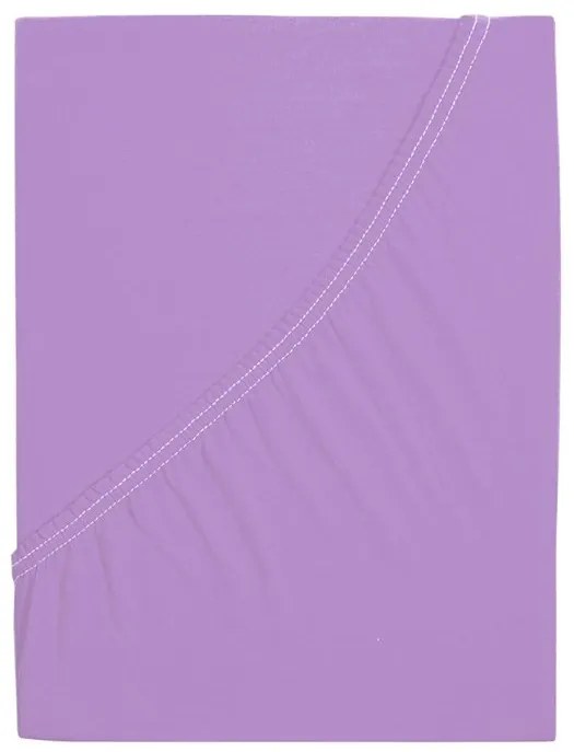 PrzytulneMieszkanie.pl Prześcieradło jersey do łóżeczka dziecięcego EXCLUSIVE 60x120 cm fioletowe