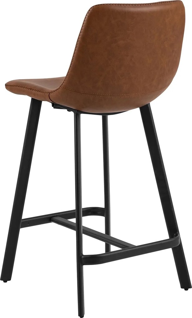 Stołek barowy z ekoskóry Oregon Low PU brandy