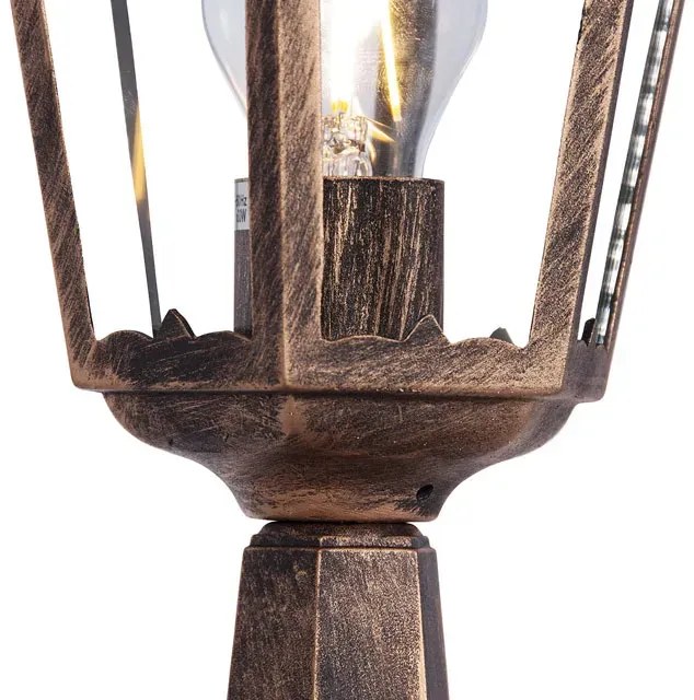 Czarno-złota niska lampa do ogrodu retro - S352 S4-B31