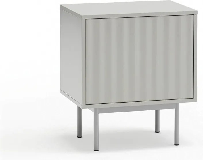 Jasnoszara szafka nocna z matowym wykończeniem Sierra – Teulat