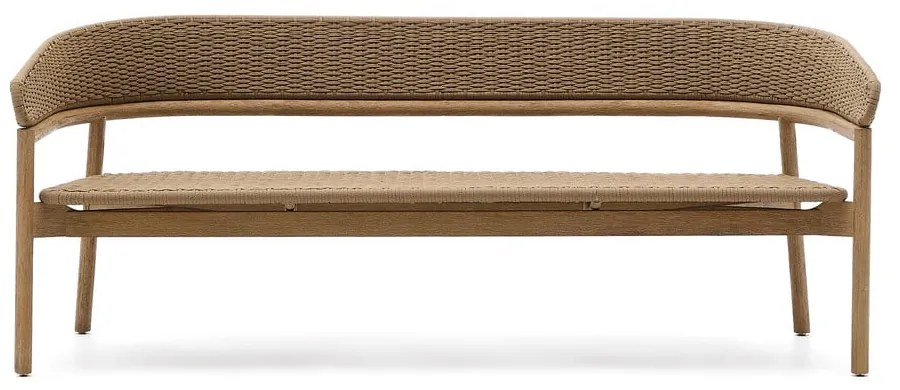 Beżowo-naturalna sofa ogrodowa z litego drewna akacjowego Arinella – Kave Home