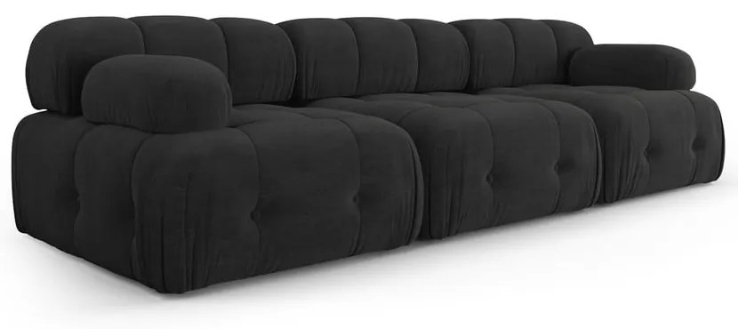 Czarna sofa 288 cm Ferento – Cosmopolitan Design