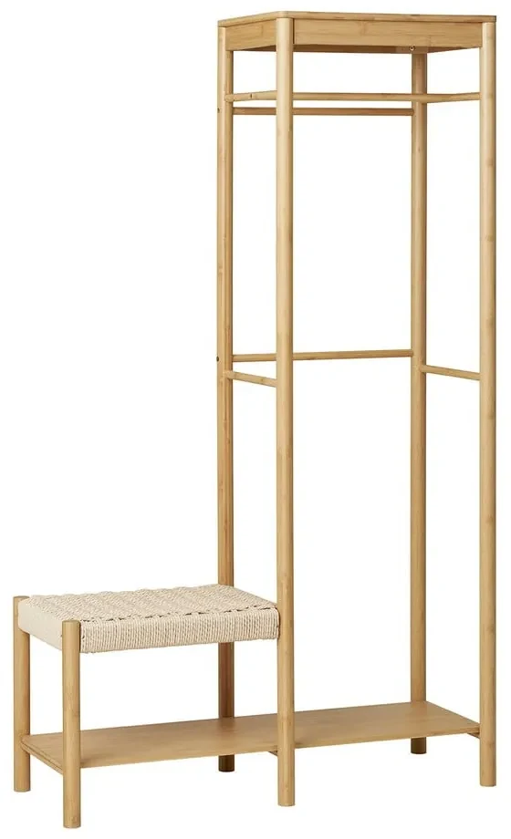 Bambusowy zestaw do przedpokoju w naturalnym kolorze Ember – House Nordic