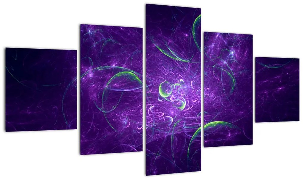 Obraz - fioletowa abstrakcja (125x70 cm)